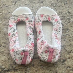 Victoria's Secret Pink and White Star Slippers